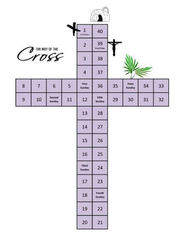 40-Day Cross Countdown to Easter Printable