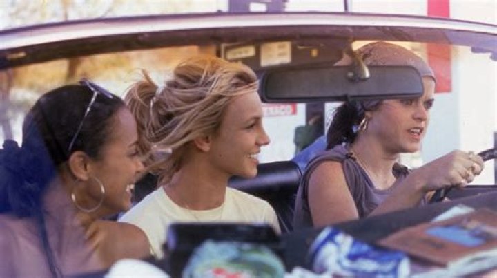 Britney Spears with her convertible