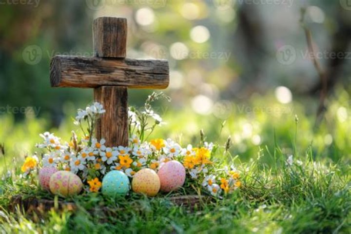 Cross and Flowers Easter Tradition