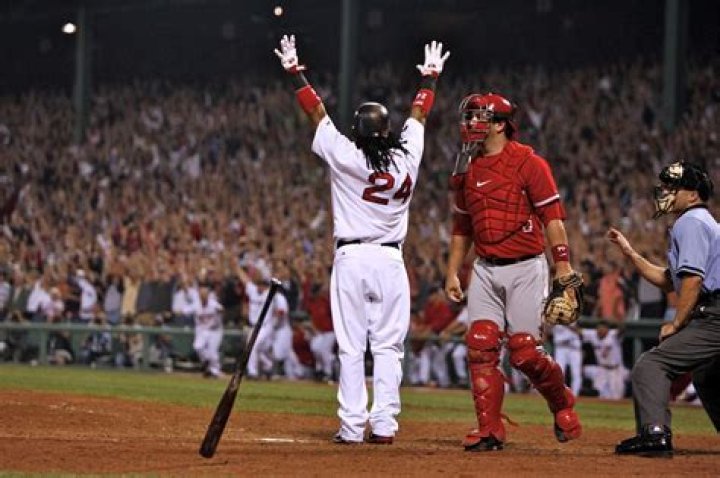 Manny Holding His Bat (Source: Biography Mask)